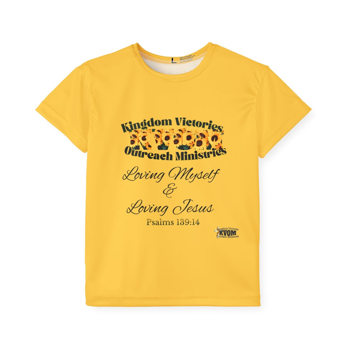 Loving Myself & Jesus Sunflowers Kids Jersey T-Shirt-Children's Clothing-KVOM