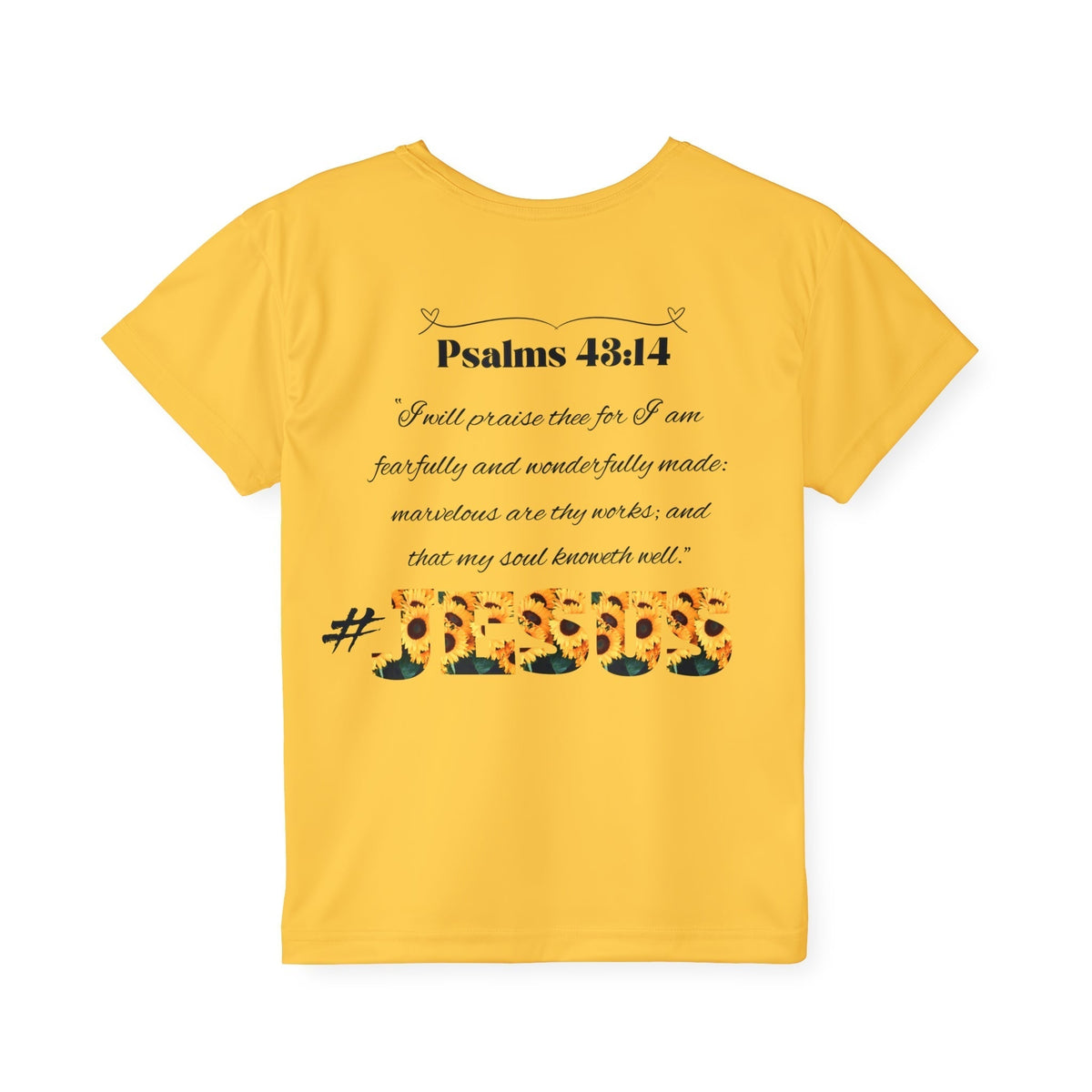 Loving Myself & Jesus Sunflowers Kids Jersey T-Shirt-Children's Clothing-KVOM