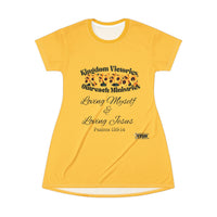 Loving Myself & Jesus Sunflowers T-Shirt Dress-KVOM