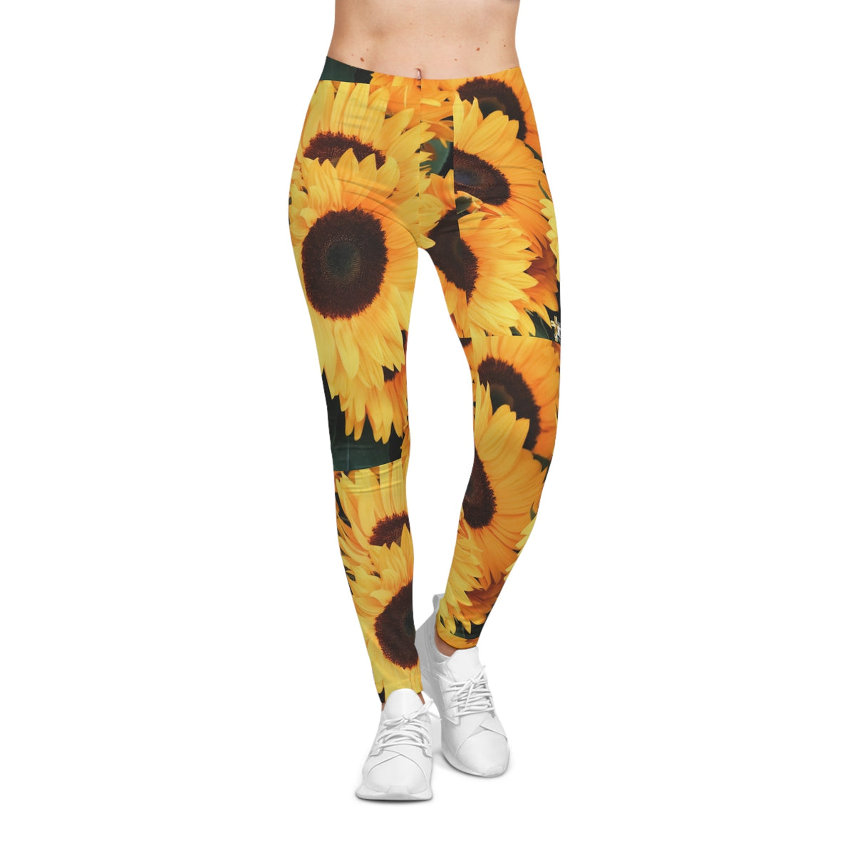 Loving Myself & Jesus Sunflowers Women's Casual Leggings-KVOM