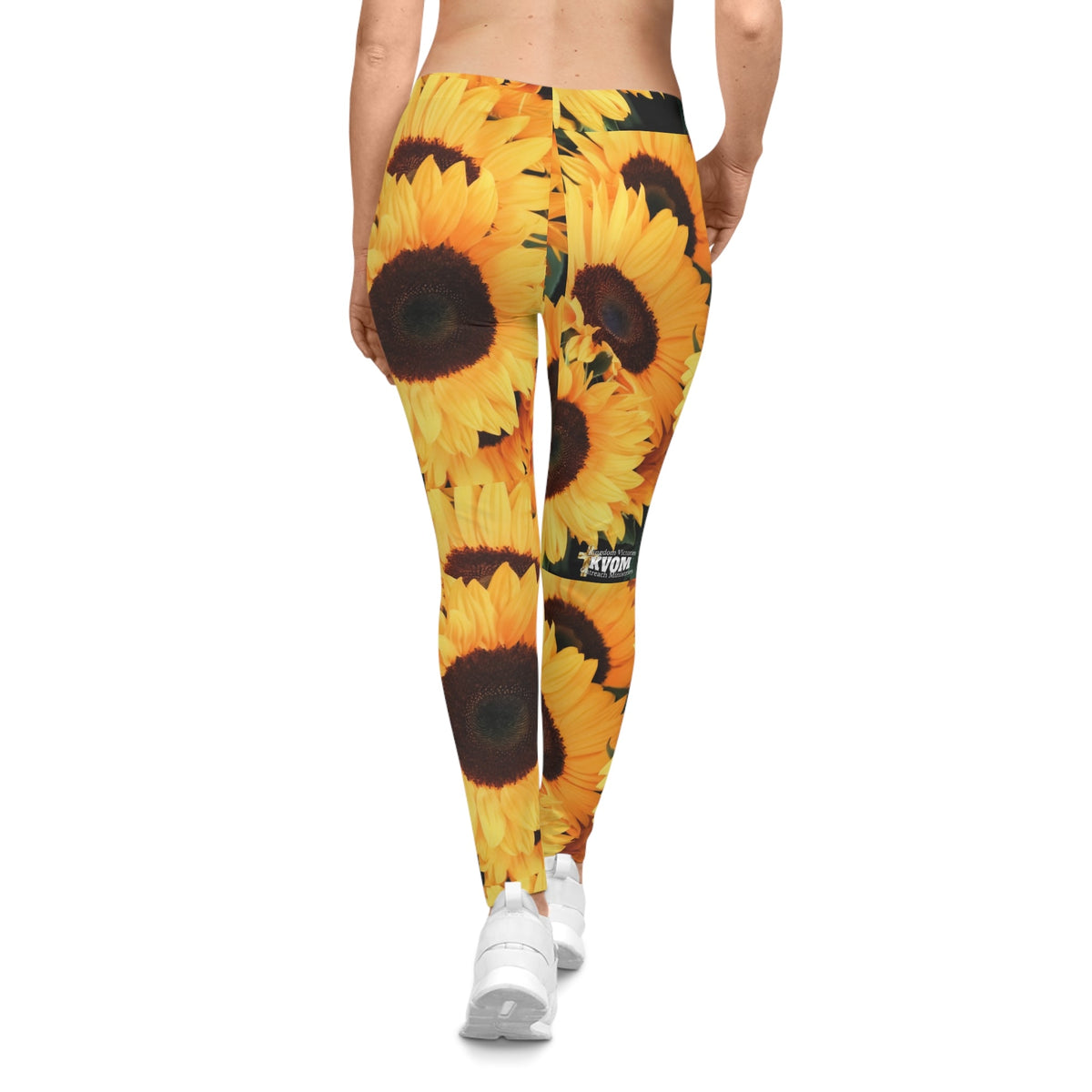 Loving Myself & Jesus Sunflowers Women's Casual Leggings-KVOM