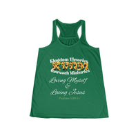 Loving Myself & Jesus Sunflowers Women's Flowy Tank-KVOM