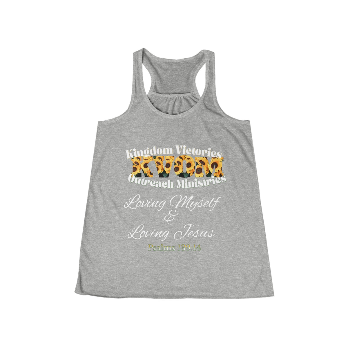 Loving Myself & Jesus Sunflowers Women's Flowy Tank-KVOM