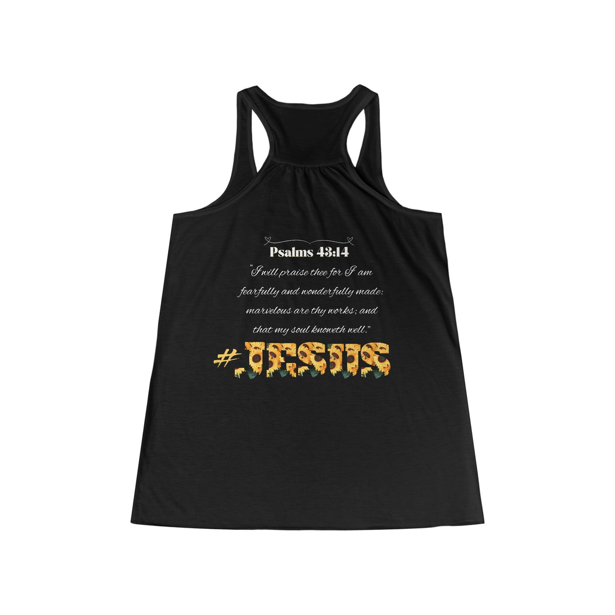 Loving Myself & Jesus Sunflowers Women's Flowy Tank-KVOM