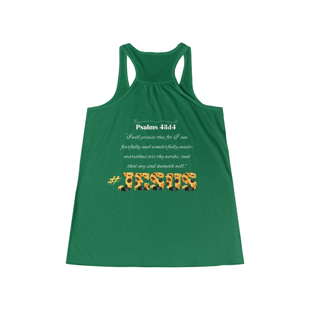 Loving Myself & Jesus Sunflowers Women's Flowy Tank-KVOM