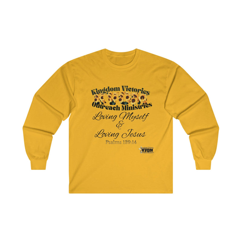 Loving Myself & Jesus Sunflowers Women's Long Sleeve Shirt-KVOM