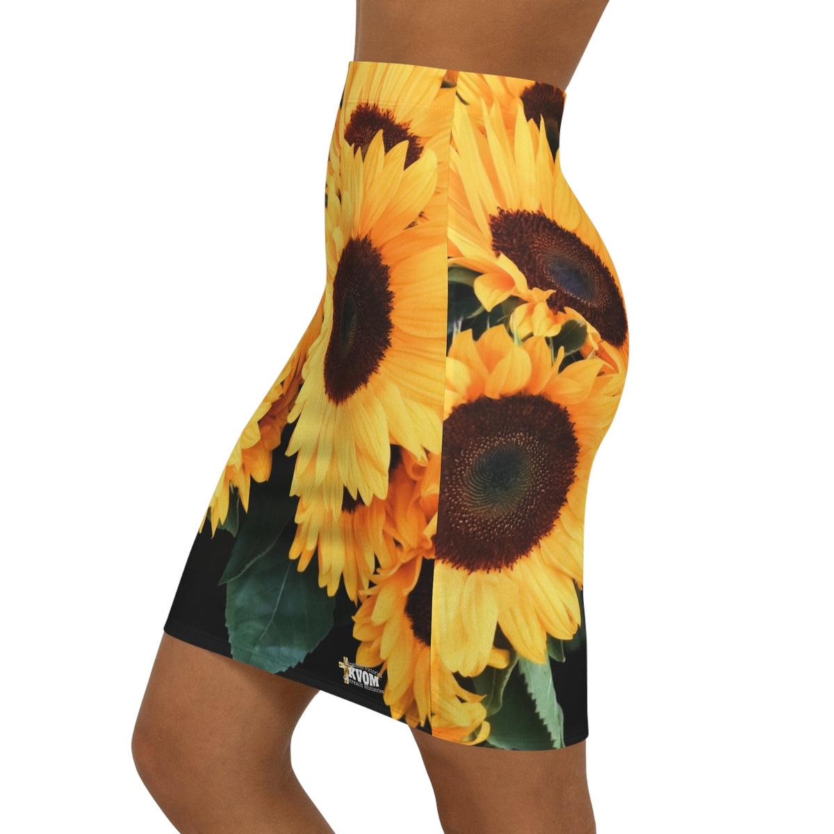 Loving Myself & Jesus Sunflowers Women's Mid-Waist Pencil Skirt-KVOM