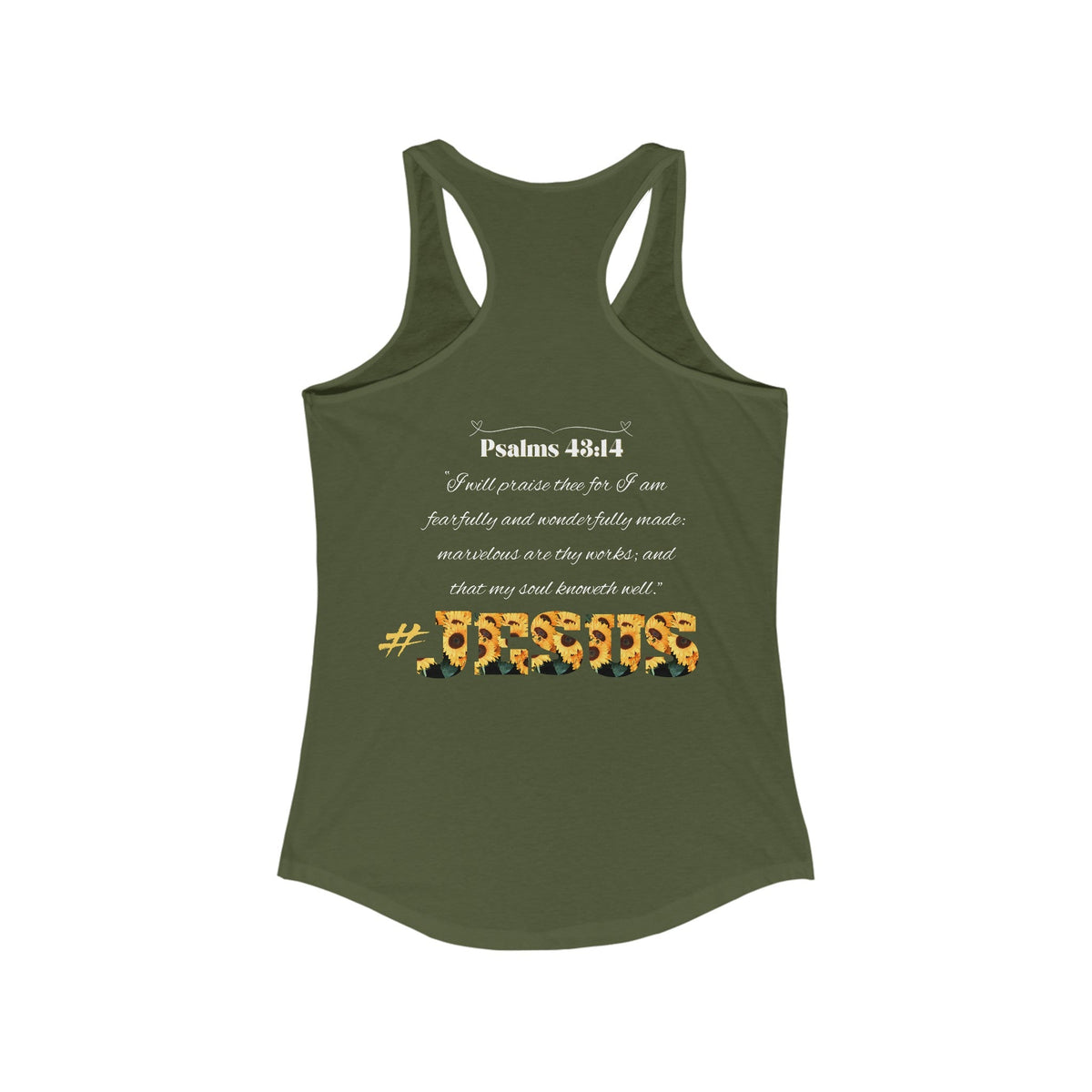 Loving Myself & Jesus Sunflowers Women's Racerback Tank-KVOM