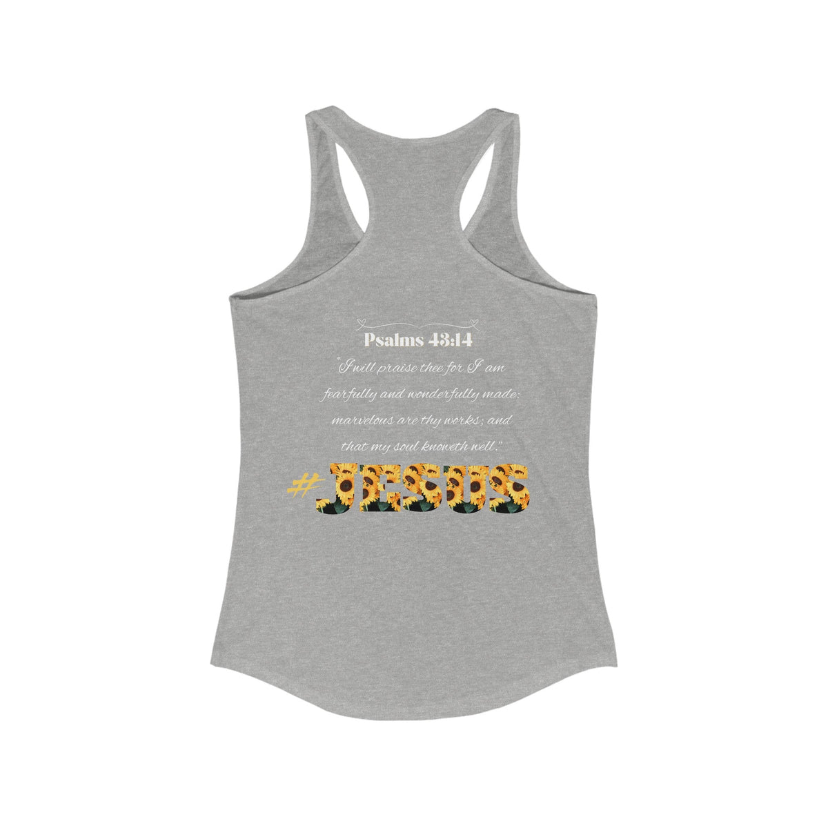 Loving Myself & Jesus Sunflowers Women's Racerback Tank-KVOM