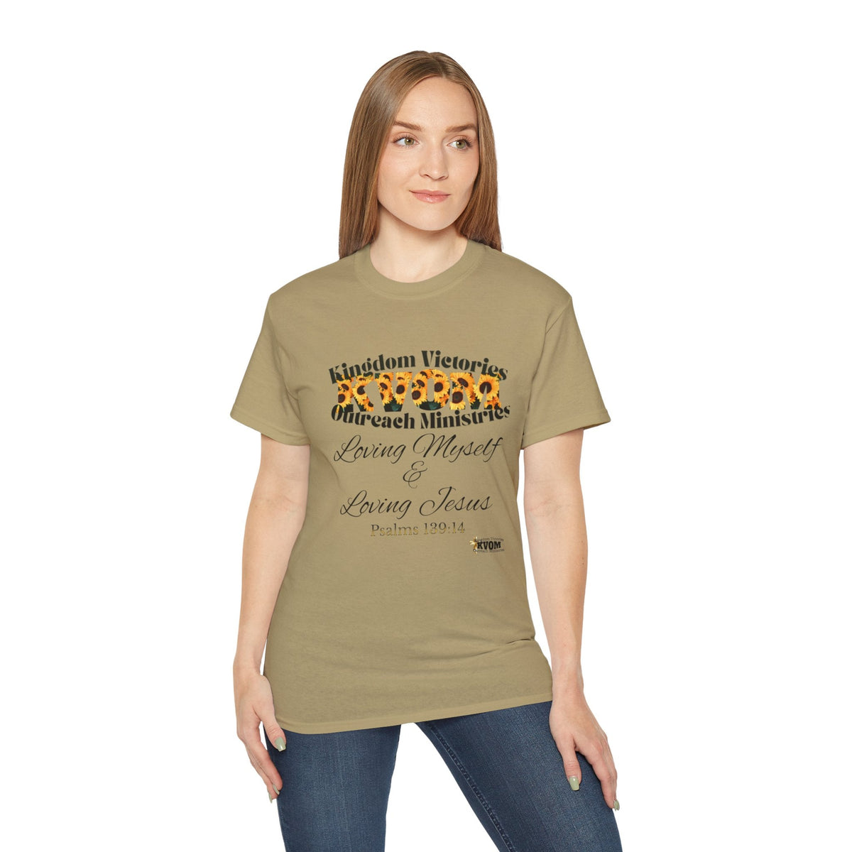 Loving Myself & Jesus Sunflowers Women's Relaxed T-Shirt-KVOM