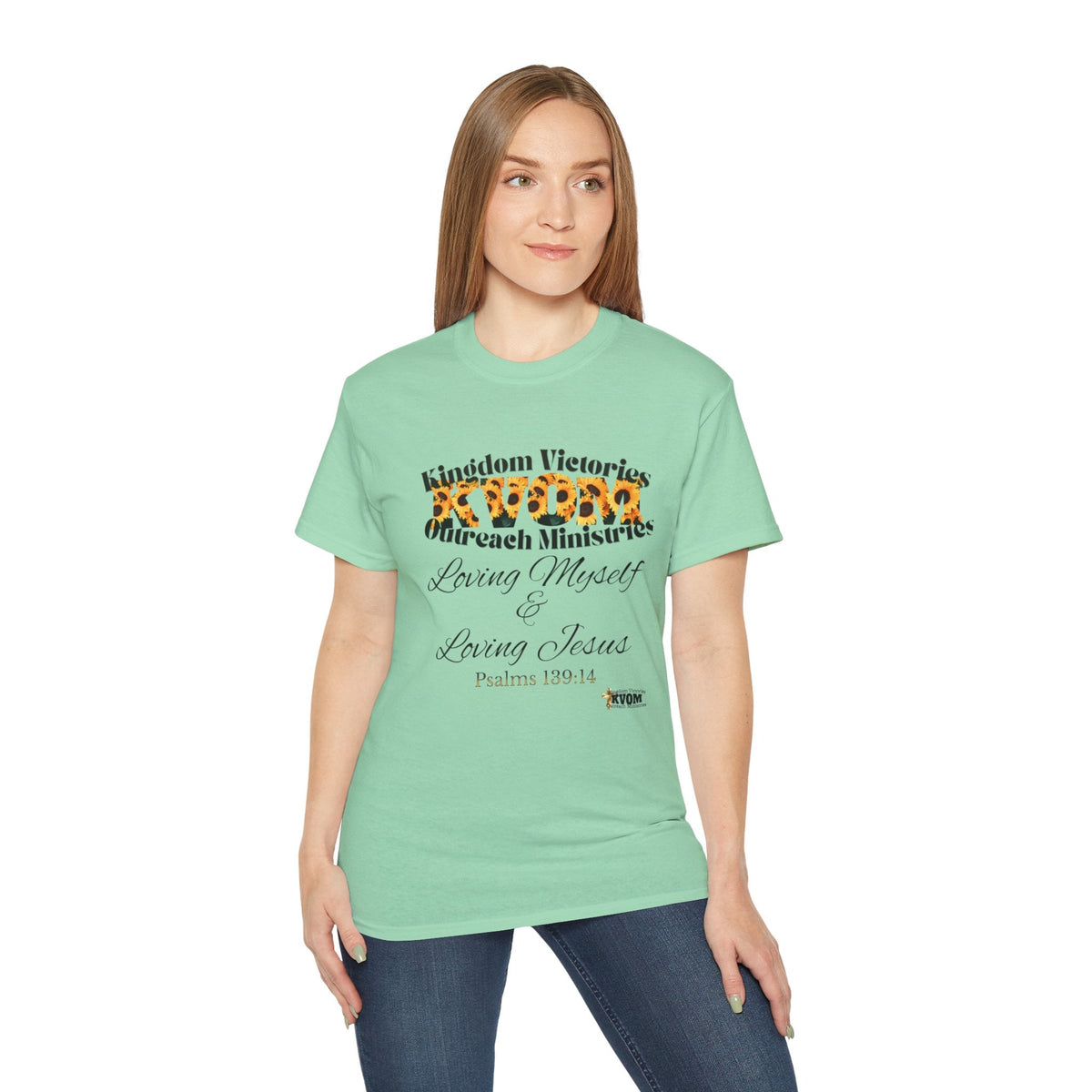 Loving Myself & Jesus Sunflowers Women's Relaxed T-Shirt-KVOM