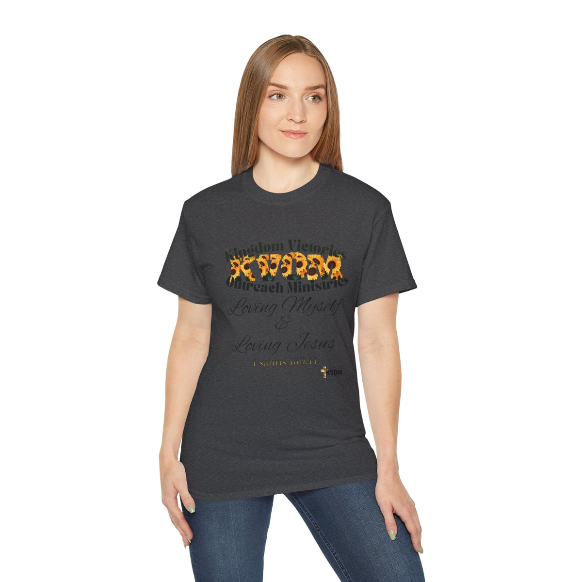 Loving Myself & Jesus Sunflowers Women's Relaxed T-Shirt-KVOM