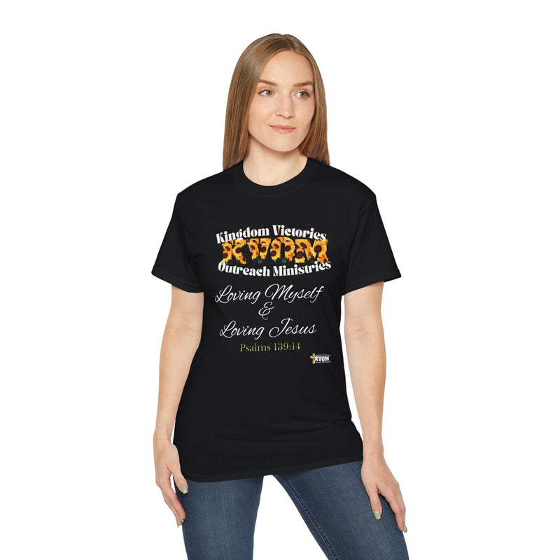 Loving Myself & Jesus Sunflowers Women's Relaxed T-Shirt-KVOM