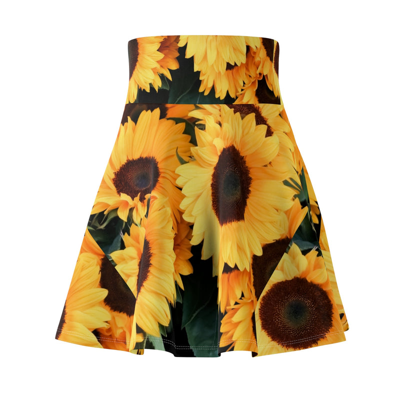 Loving Myself & Jesus Sunflowers Women's Skater Skirt-KVOM