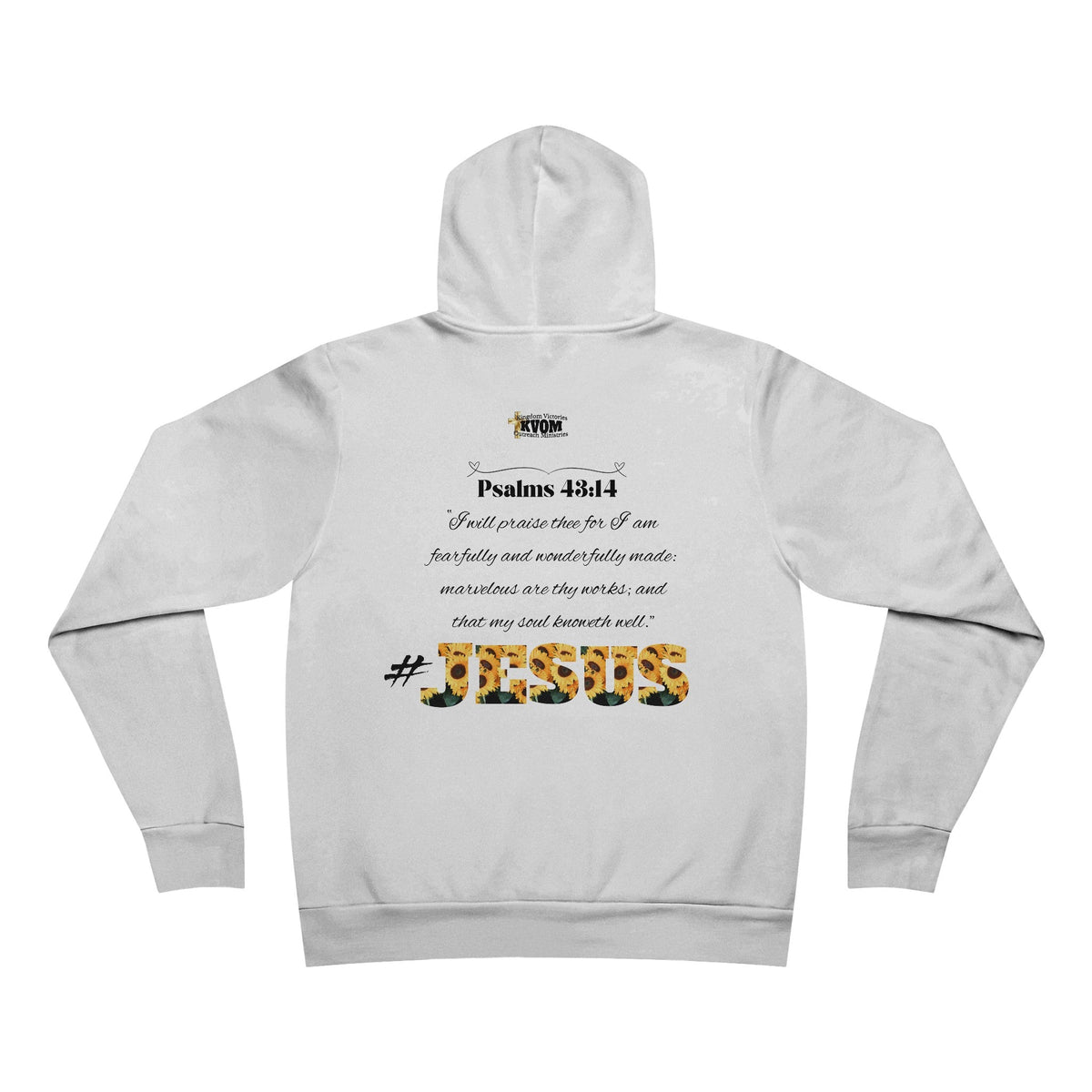 Loving Myself & Jesus Sunflowers Women's Sponge Fleece Pullover Hoodie-KVOM