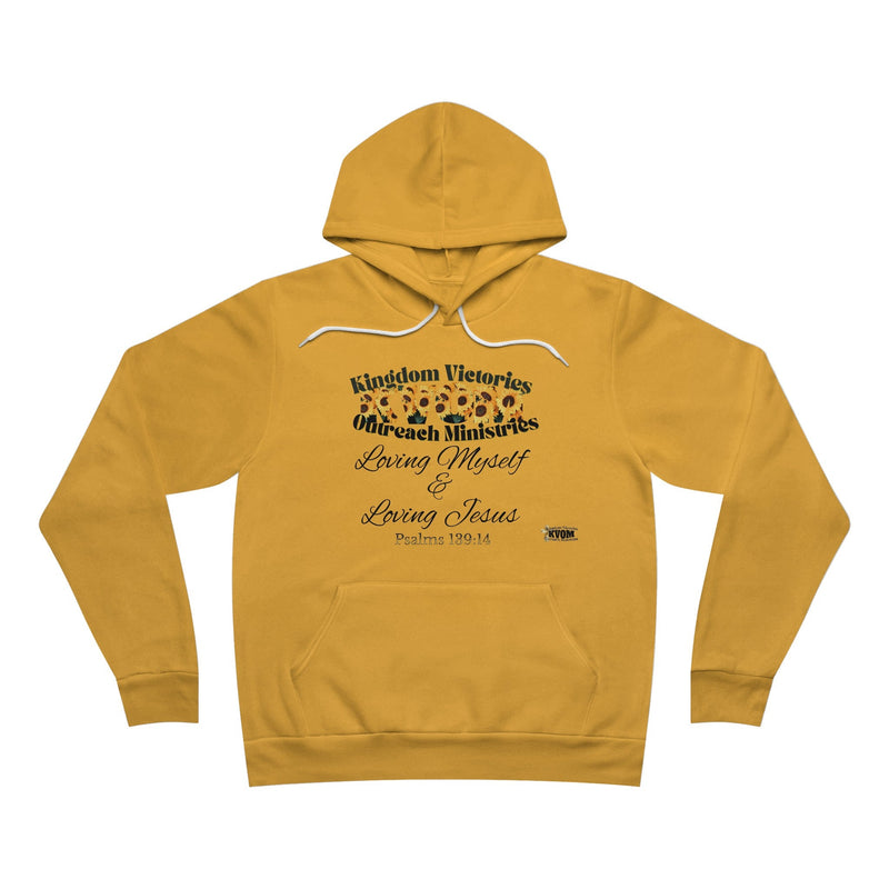 Loving Myself & Jesus Sunflowers Women's Sponge Fleece Pullover Hoodie-KVOM