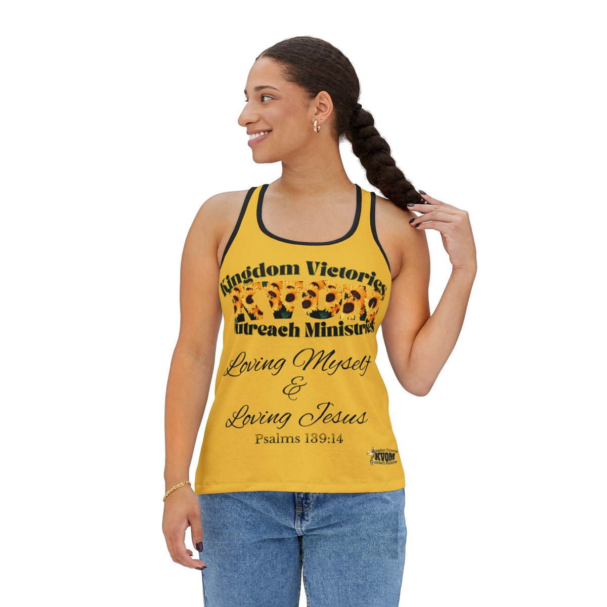 Loving Myself & Jesus Sunflowers Women's Tank Top-KVOM