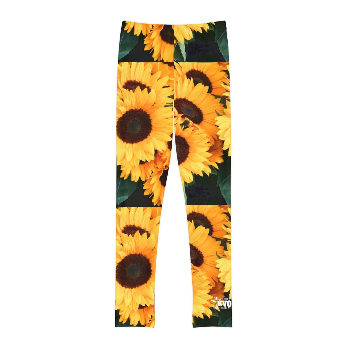 Loving Myself & Jesus Sunflowers Youth Leggings-Children's Clothing-KVOM