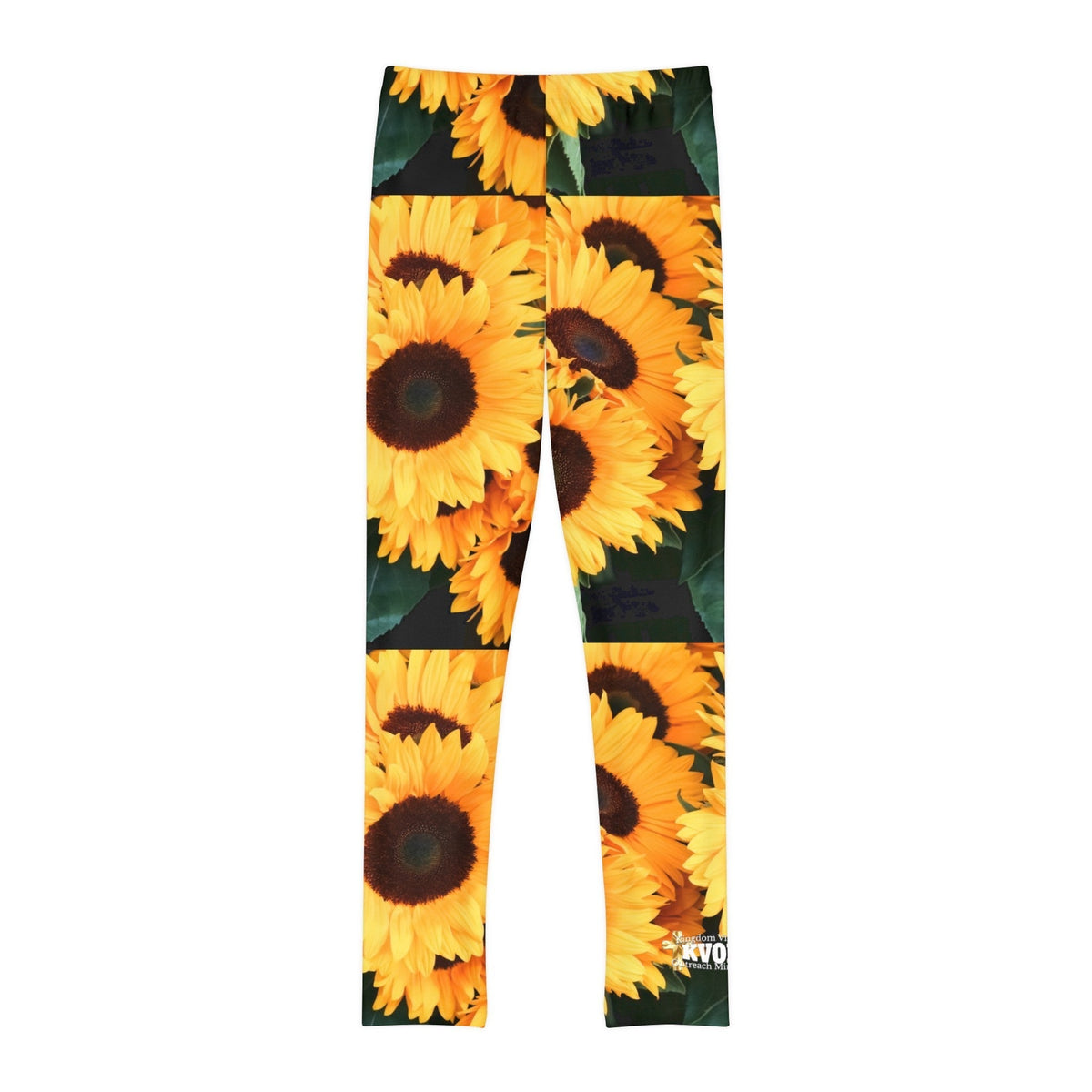 Loving Myself & Jesus Sunflowers Youth Leggings-Children's Clothing-KVOM