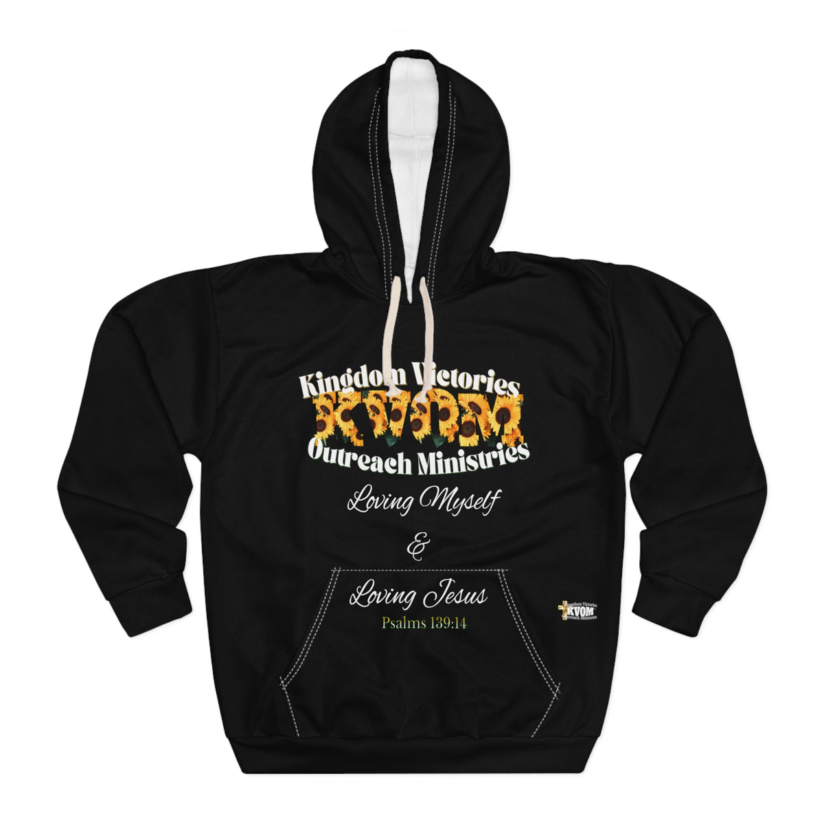 Loving Myself & Jesus Women's Pullover Hoodie, Black-KVOM