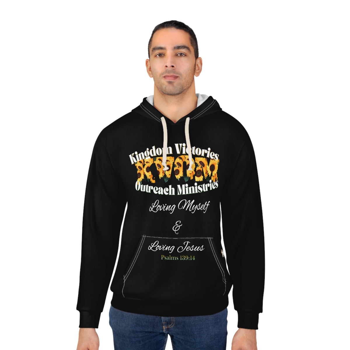 Loving Myself & Jesus Women's Pullover Hoodie, Black-KVOM