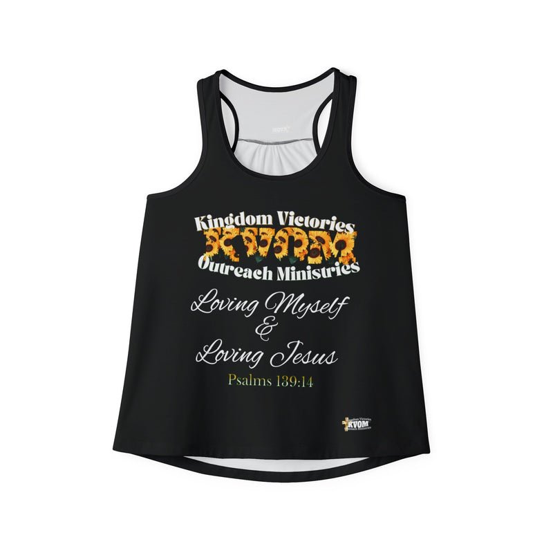 Loving Myself & Jesus Women's Tank Top Black-KVOM