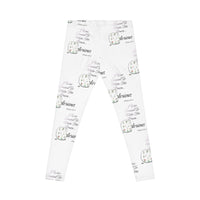 Make His Praise GLORIOIUS Women's Casual Leggings, White-KVOM