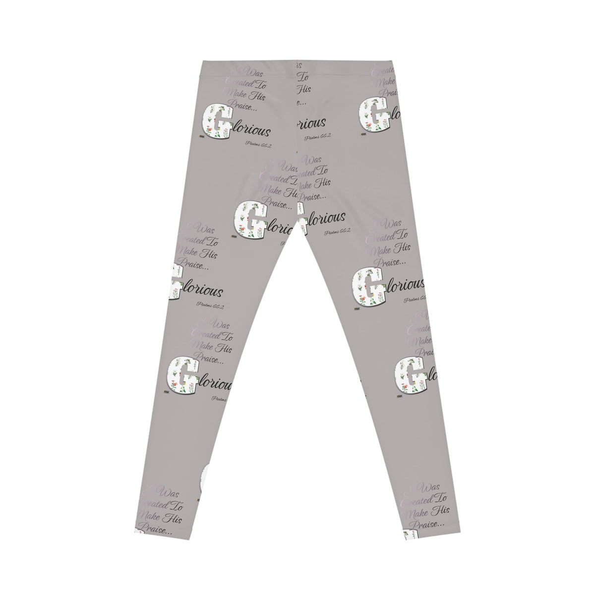 Make His Praise GLORIOUS Women's Casual Leggings Grey-KVOM