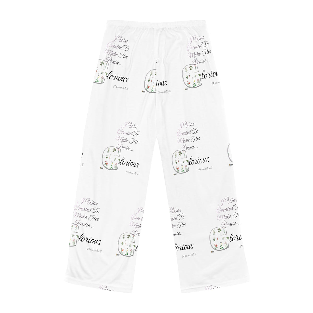 Make His Praise GLORIOUS Women's Comfy Pants, White-KVOM