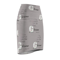 Make His Praise GLORIOUS Women's Pencil Skirt, Grey-KVOM