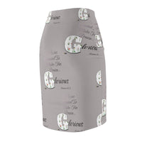 Make His Praise GLORIOUS Women's Pencil Skirt, Grey-KVOM