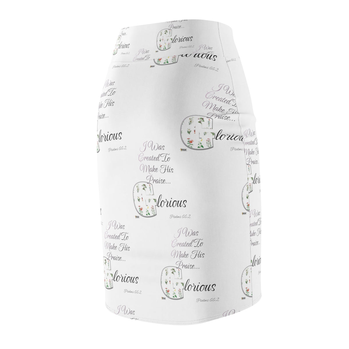 Make His Praise GLORIOUS Women's Pencil Skirt White-KVOM