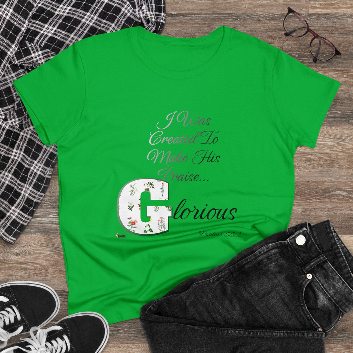 Make His Praise GLORIOUS Women's Short Sleeve Shirt-KVOM