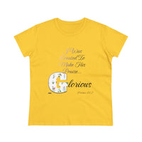 Make His Praise GLORIOUS Women's Short Sleeve Shirt-KVOM