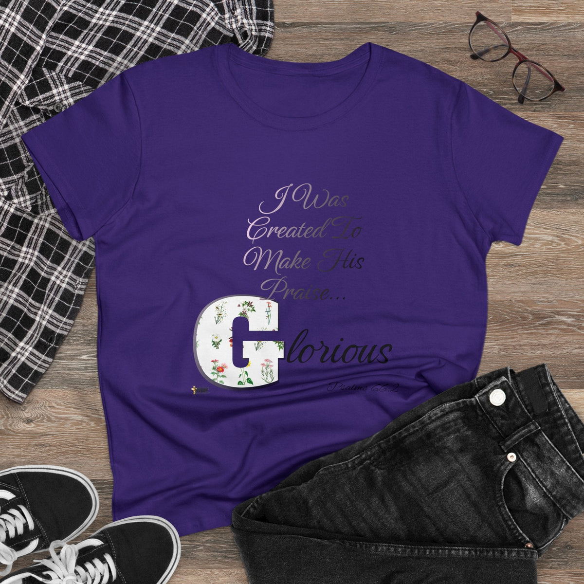 Make His Praise GLORIOUS Women's Short Sleeve Shirt-KVOM