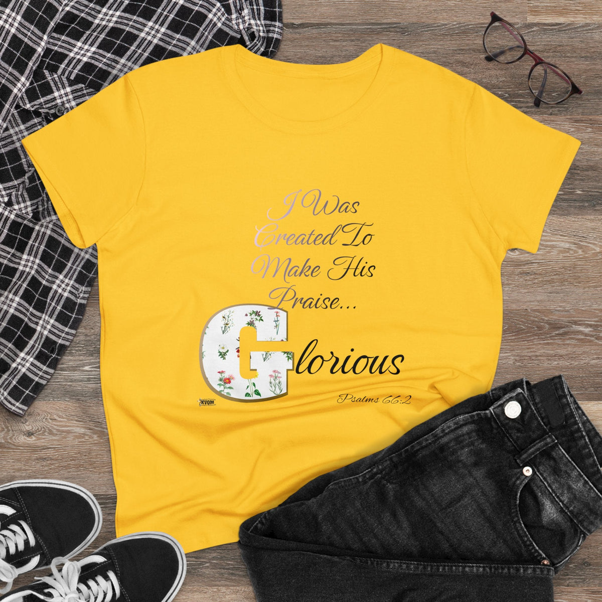 Make His Praise GLORIOUS Women's Short Sleeve Shirt-KVOM