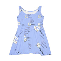 Make His Praise GLORIOUS Women's Skater Dress, Springtime Blue-KVOM