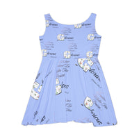 Make His Praise GLORIOUS Women's Skater Dress, Springtime Blue-KVOM