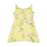 Make His Praise GLORIOUS Women's Skater Dress, Springtime Yellow-KVOM