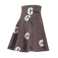 Make His Praise GLORIOUS Women's Skater Skirt Drk Grey-KVOM