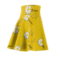 Make His Praise GLORIOUS Women's Skater Skirt, Lemon Yellow-KVOM