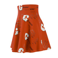 Make His Praise GLORIOUS Women's Skater Skirt, Orange-KVOM