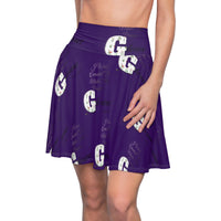 Make His Praise GLORIOUS Women's Skater Skirt Purple-KVOM