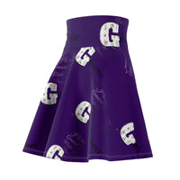 Make His Praise GLORIOUS Women's Skater Skirt Purple-KVOM