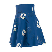 Make His Praise GLORIOUS Women's Skater Skirt, Royal Blue-KVOM