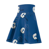 Make His Praise GLORIOUS Women's Skater Skirt, Royal Blue-KVOM