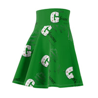 Make His Praise Glorious Women's Skater Skirt, Green-KVOM