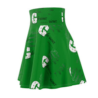 Make His Praise Glorious Women's Skater Skirt, Green-KVOM