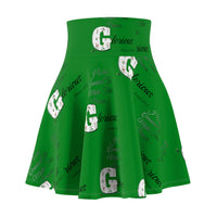 Make His Praise Glorious Women's Skater Skirt, Green-KVOM