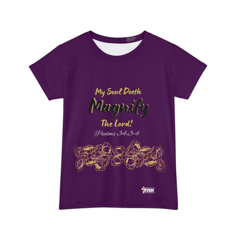 My Soul Doeth MAGNIFY The Lord Women's Shirt Drk Purple-KVOM